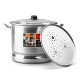 Vaporera Lamex De Aluminio 18 Litros Con Tapa De Vidrio